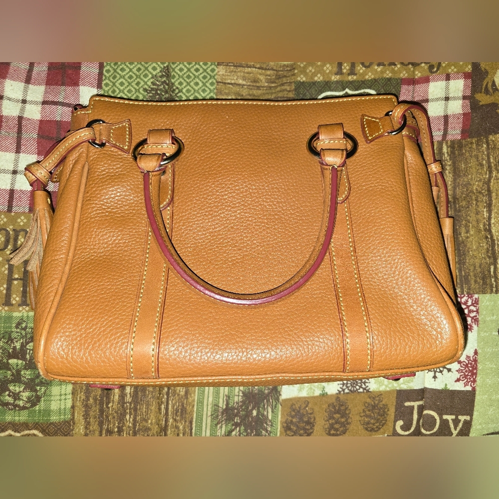 DOONEY & BOURKE Tan Pebbled Leather Satchel - Picture 4 of 13